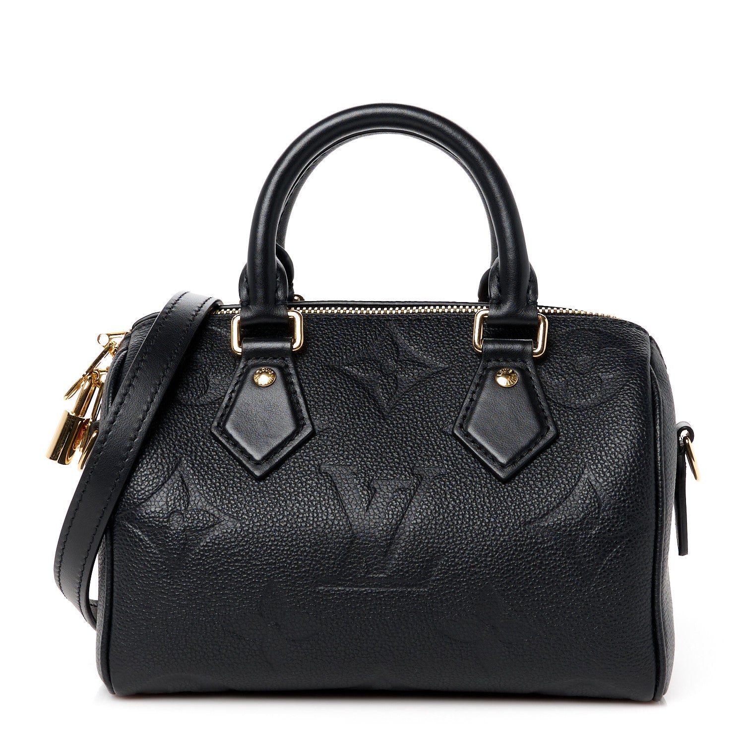 Louis Vuitton Empreinte Monogram Giant Speedy Bandouliere 20 Black 1 of 12