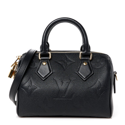 Louis Vuitton Empreinte Monogram Giant Speedy Bandouliere 20 Black 1 of 12