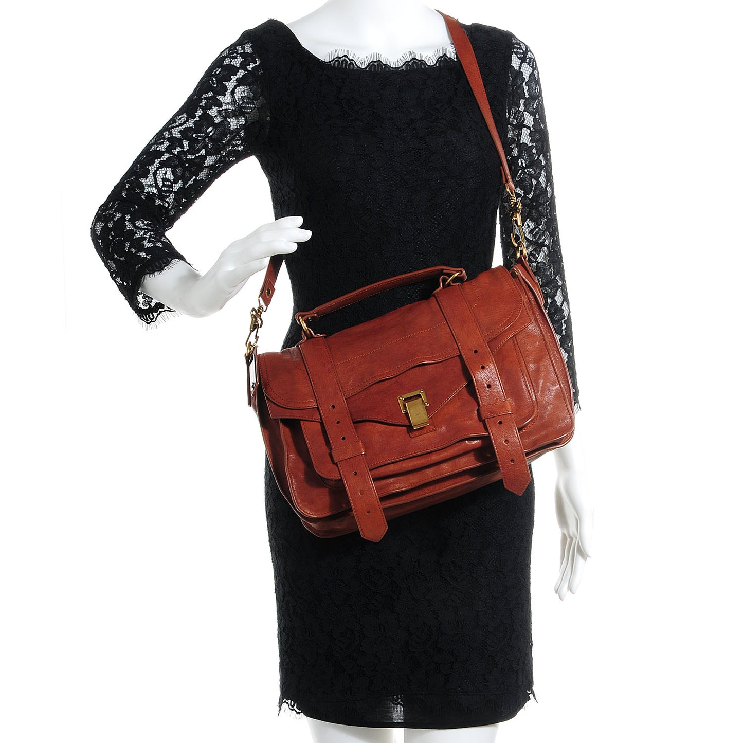 Lambskin PS1 Medium Satchel Saddle