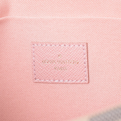 Louis Vuitton Damier Azur Pochette Felicie Chain Wallet Rose Ballerine 9 of 14