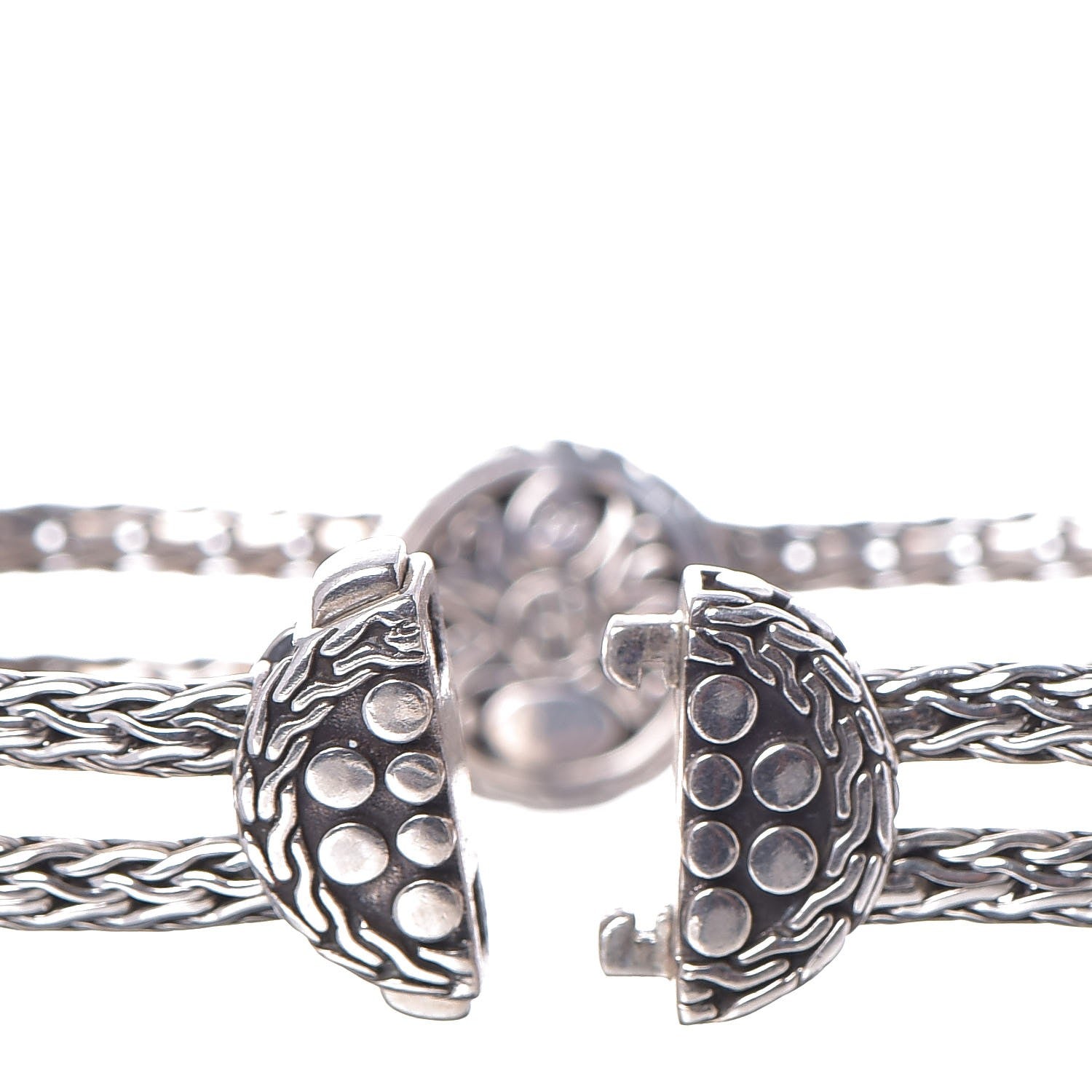 John Hardy Sterling Silver Dot Rope Disc Bracelet 4 of 5