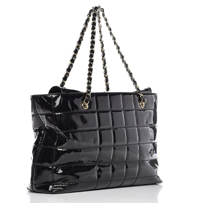 Chanel Patent Chocolate Bar CC Tote Black 3 of 11