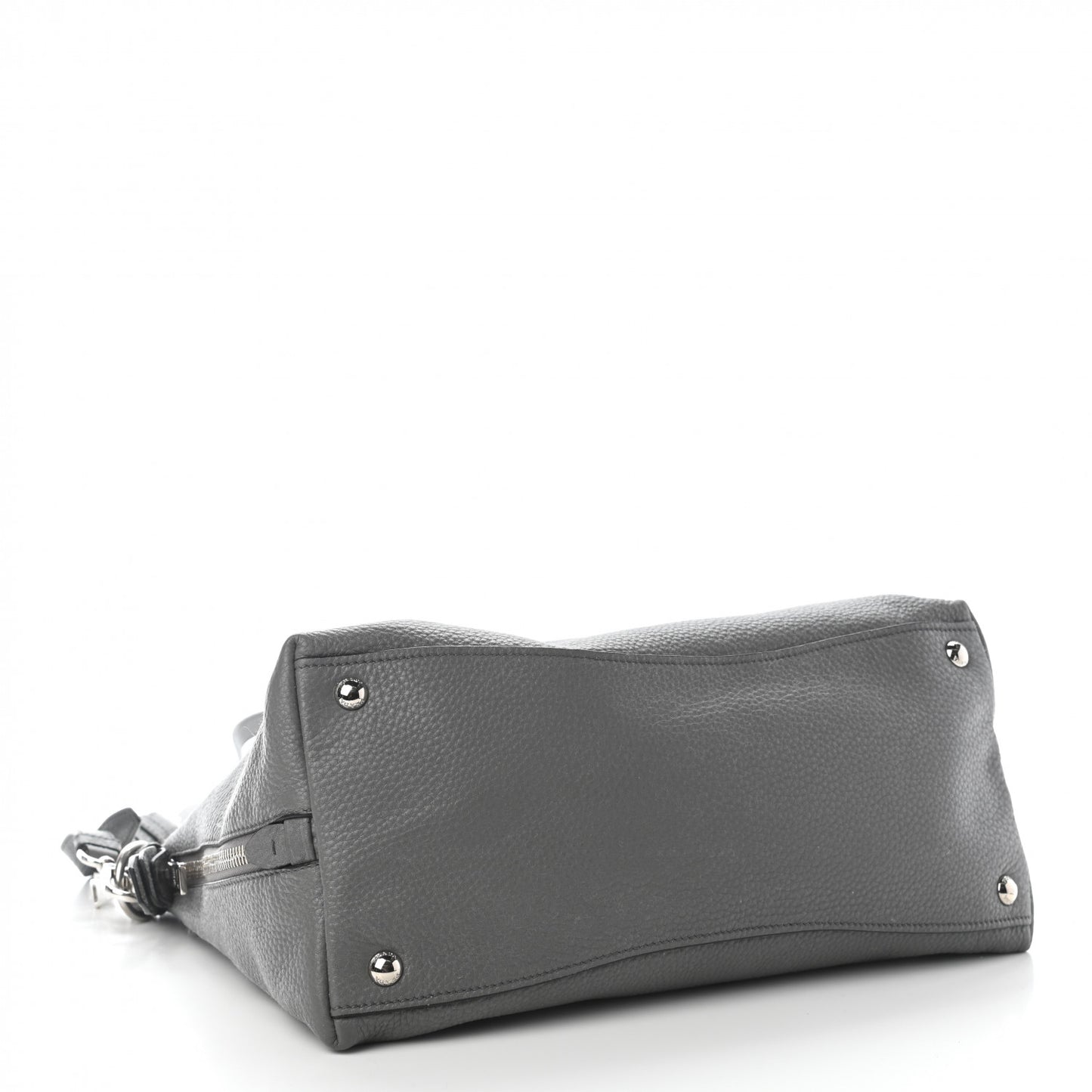Vitello Daino Side Zip Tote Marmo