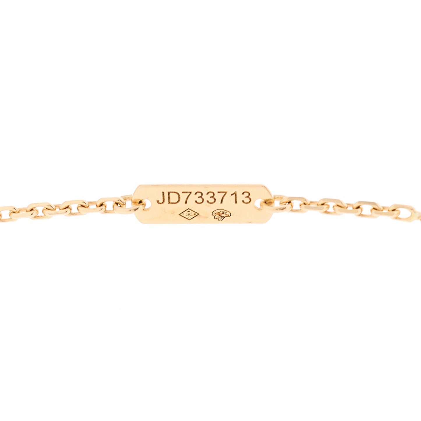 18K Yellow Gold Diamond Vintage Alhambra Pendant Necklace