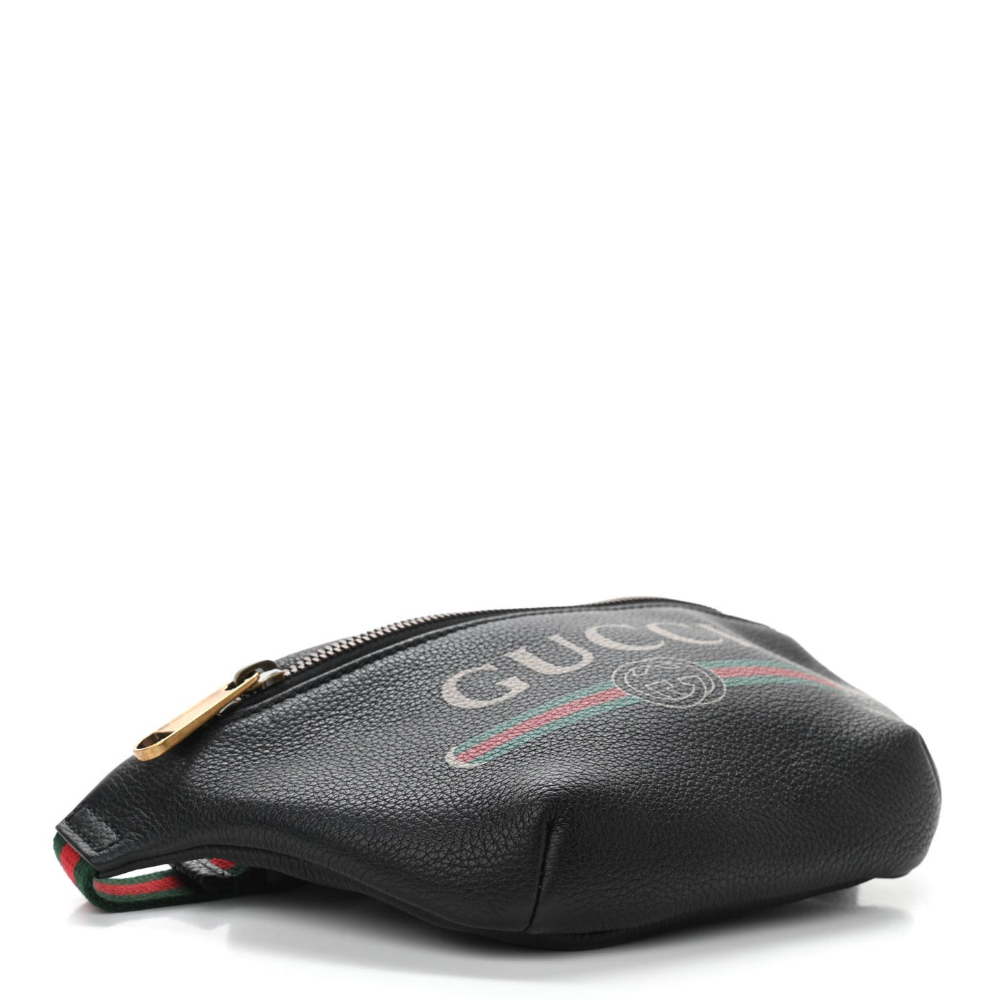 Grained Calfskin Small Logo Belt Bag Black