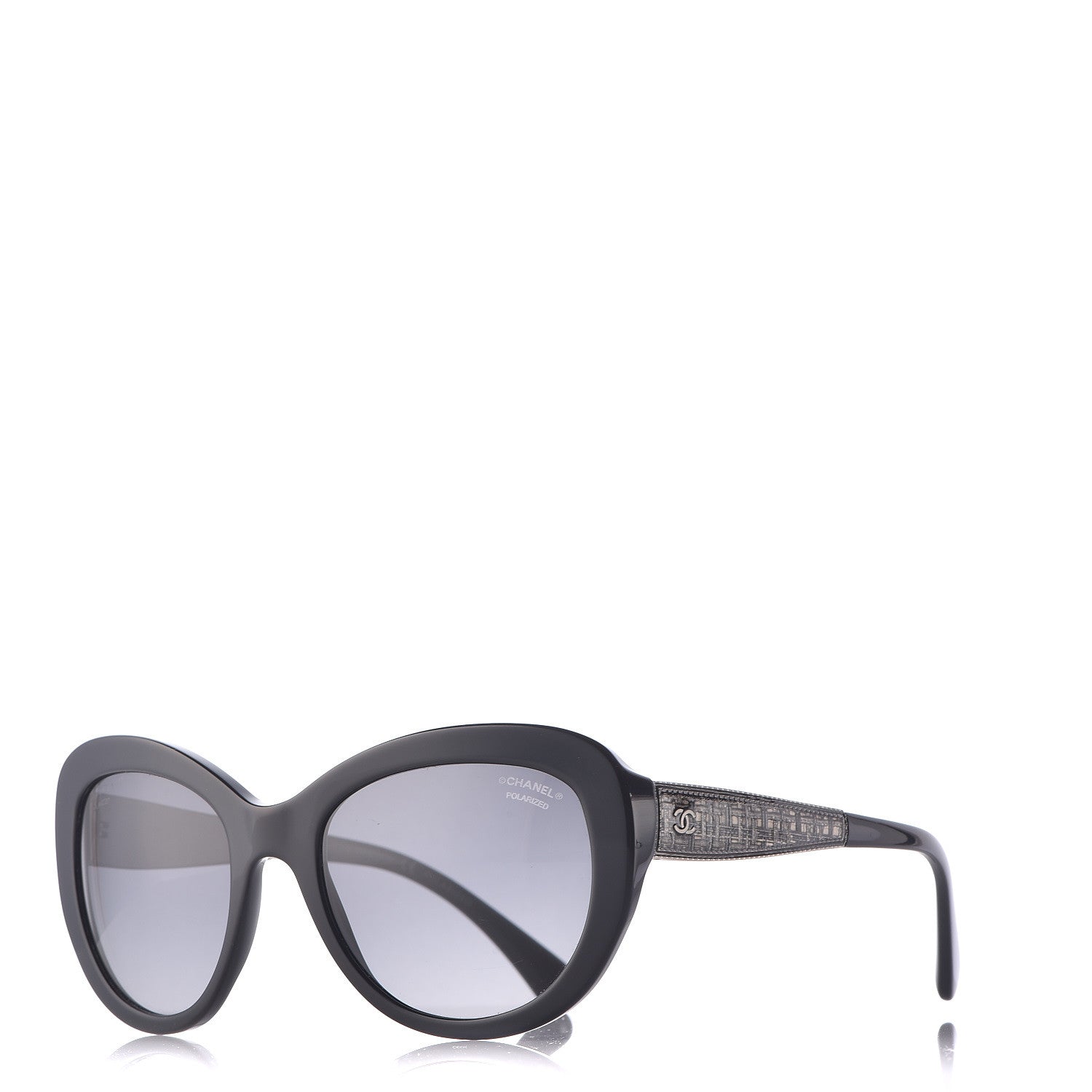 Chanel Polarized Butterfly Signature Sunglasses 5346 Black 1 of 7