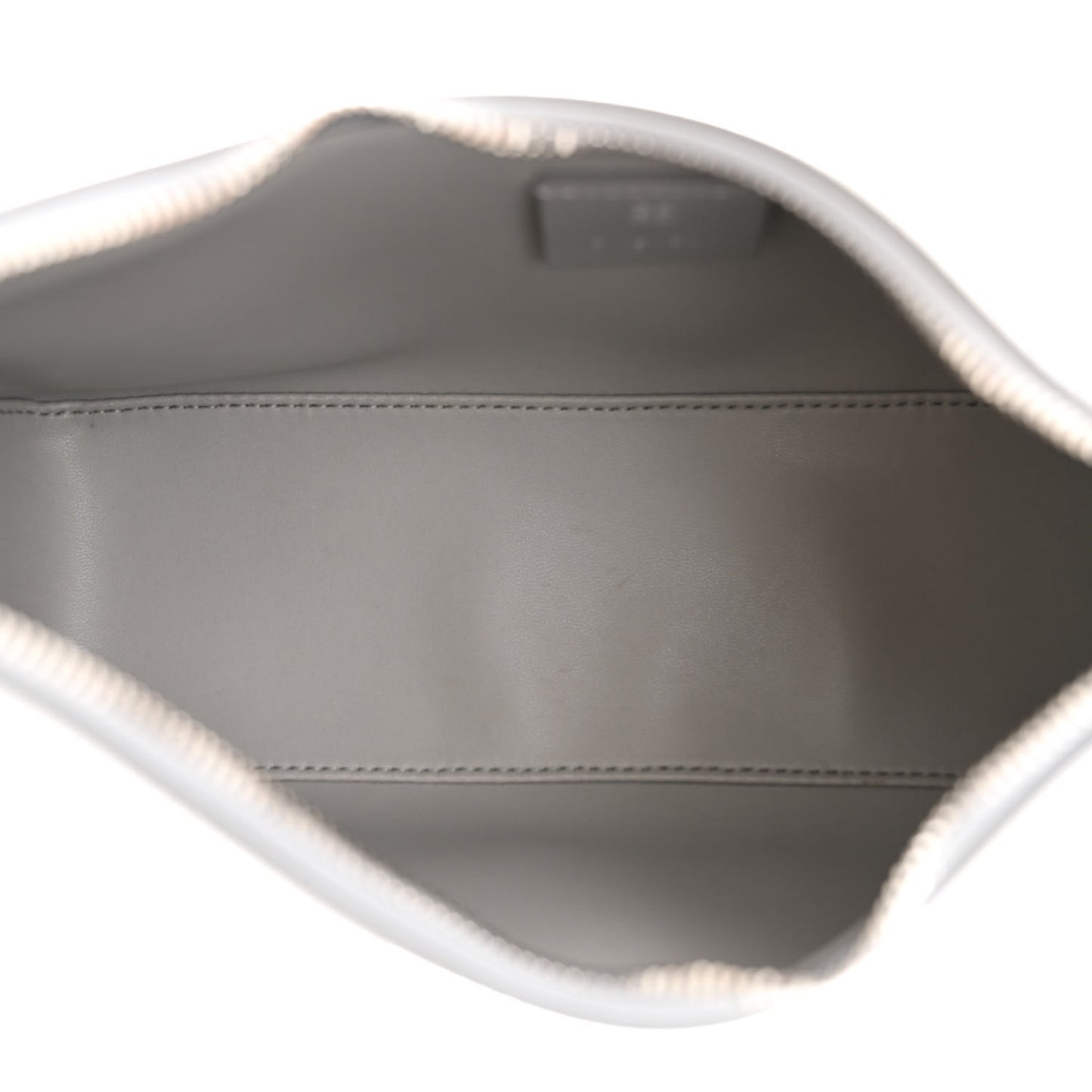 Smooth Calfskin Small Moon Cut Out Shoulder Bag Grey