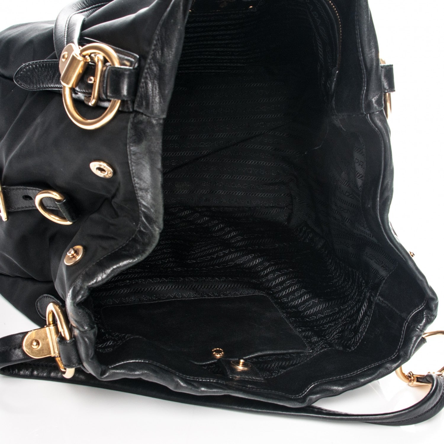 Prada Tessuto Nylon Nappa Tote Nero Black 5 of 7