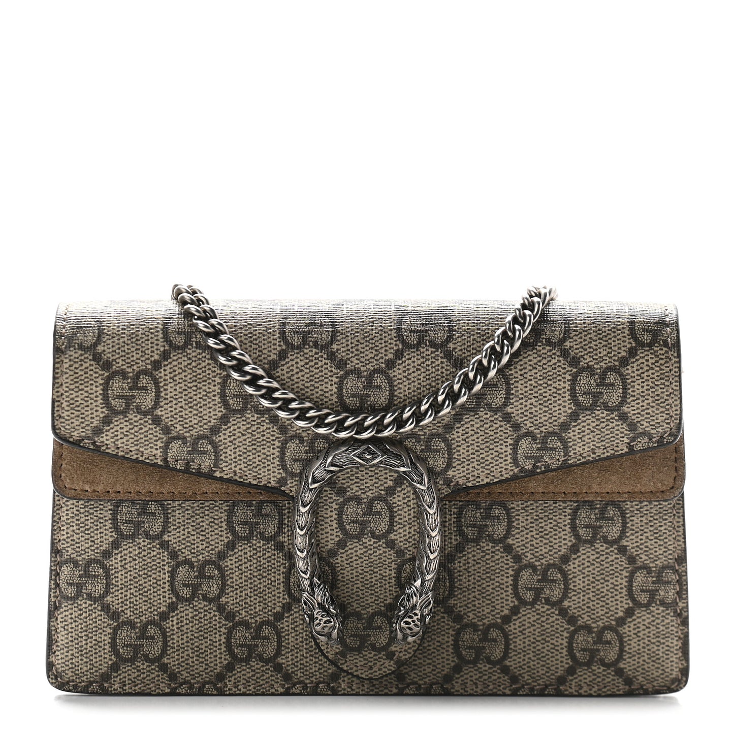 GG Supreme Monogram Super Mini Dionysus Shoulder Bag Taupe
