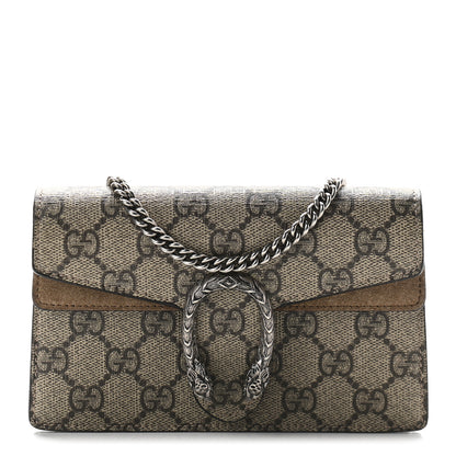 Gucci GG Supreme Monogram Super Mini Dionysus Shoulder Bag Taupe 1 of 8