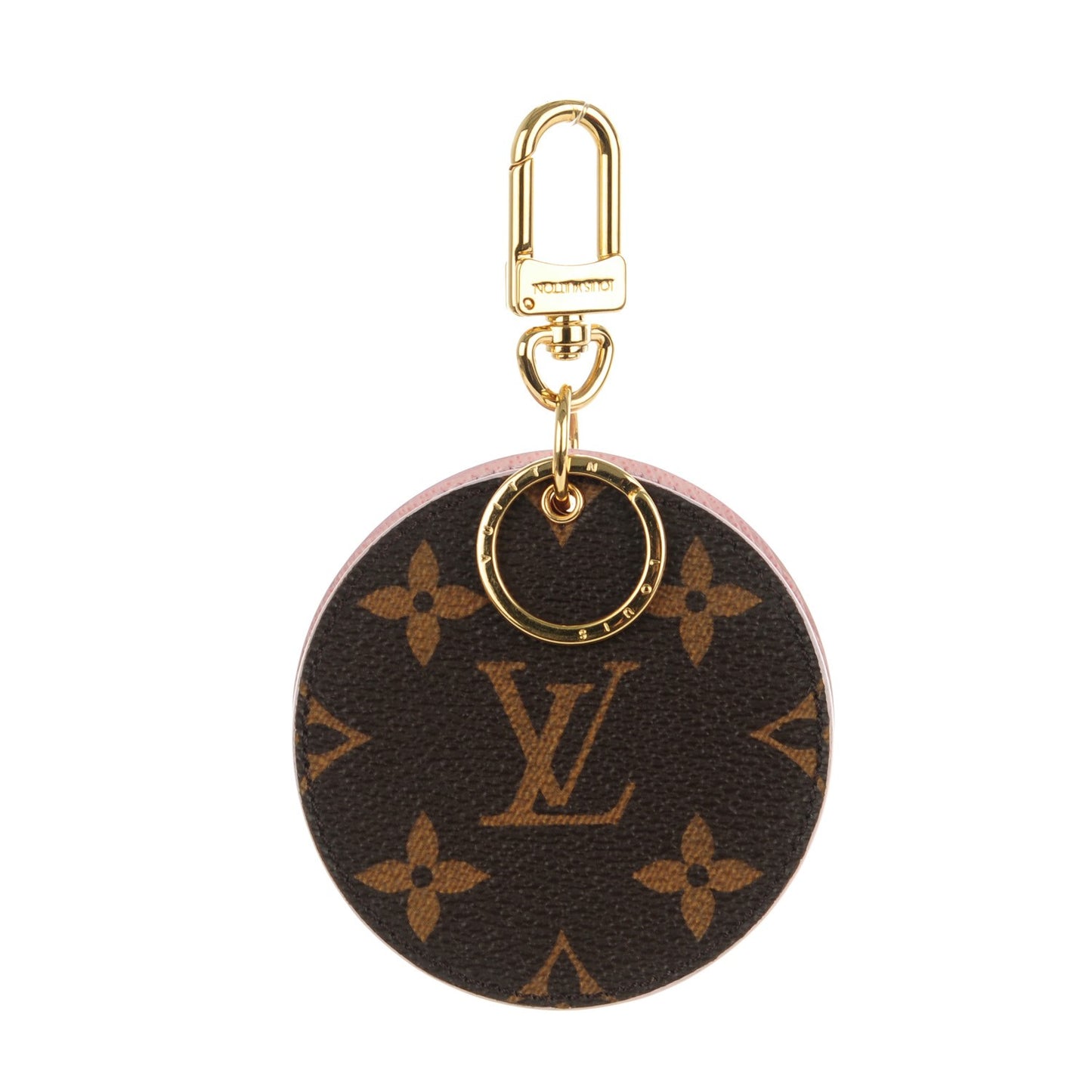 Monogram LV Mirror Bag Charm Key Holder Rose Ballerine