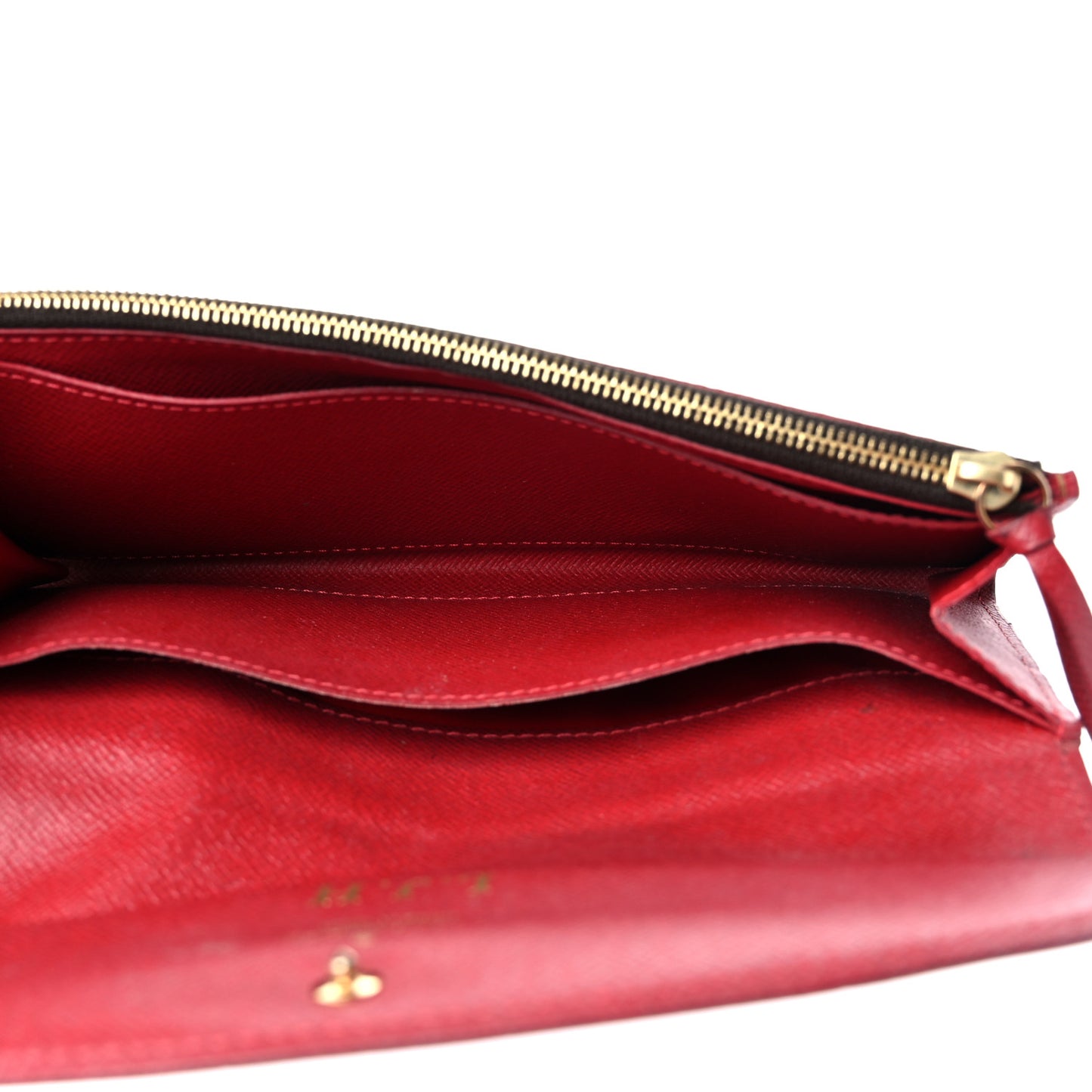 Damier Ebene Caissa Wallet Cherry