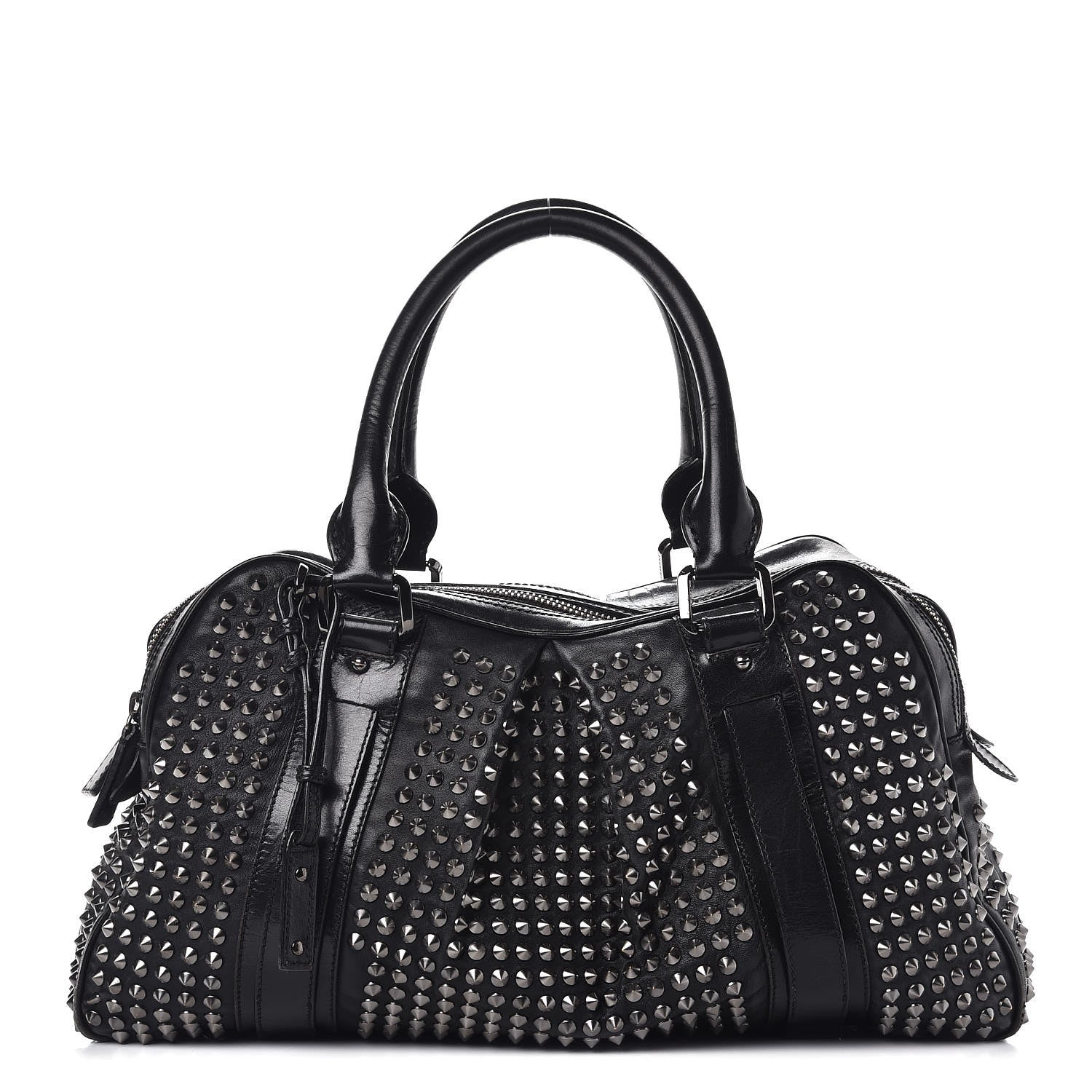 Burberry Prorsum Calfskin Studded Knight Satchel Black 1 of 22