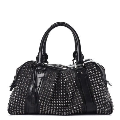 Burberry Prorsum Calfskin Studded Knight Satchel Black 1 of 22