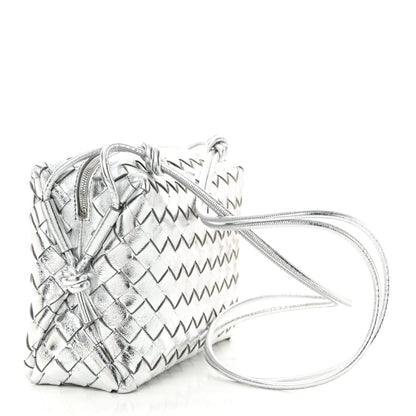 Bottega Veneta Metallic Nappa Intrecciato Medium Loop Camera Bag Silver 3 of 9