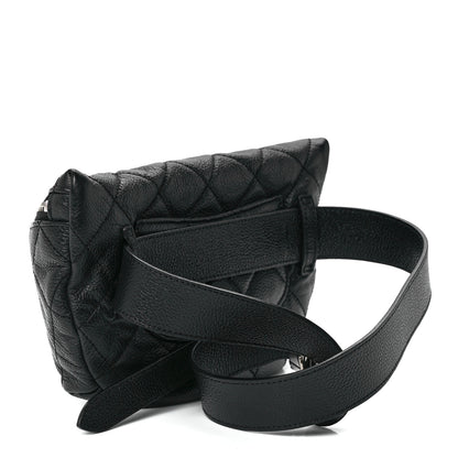 Chanel Grained Calfskin Quilted Waist Belt Bag Black 3 of 11