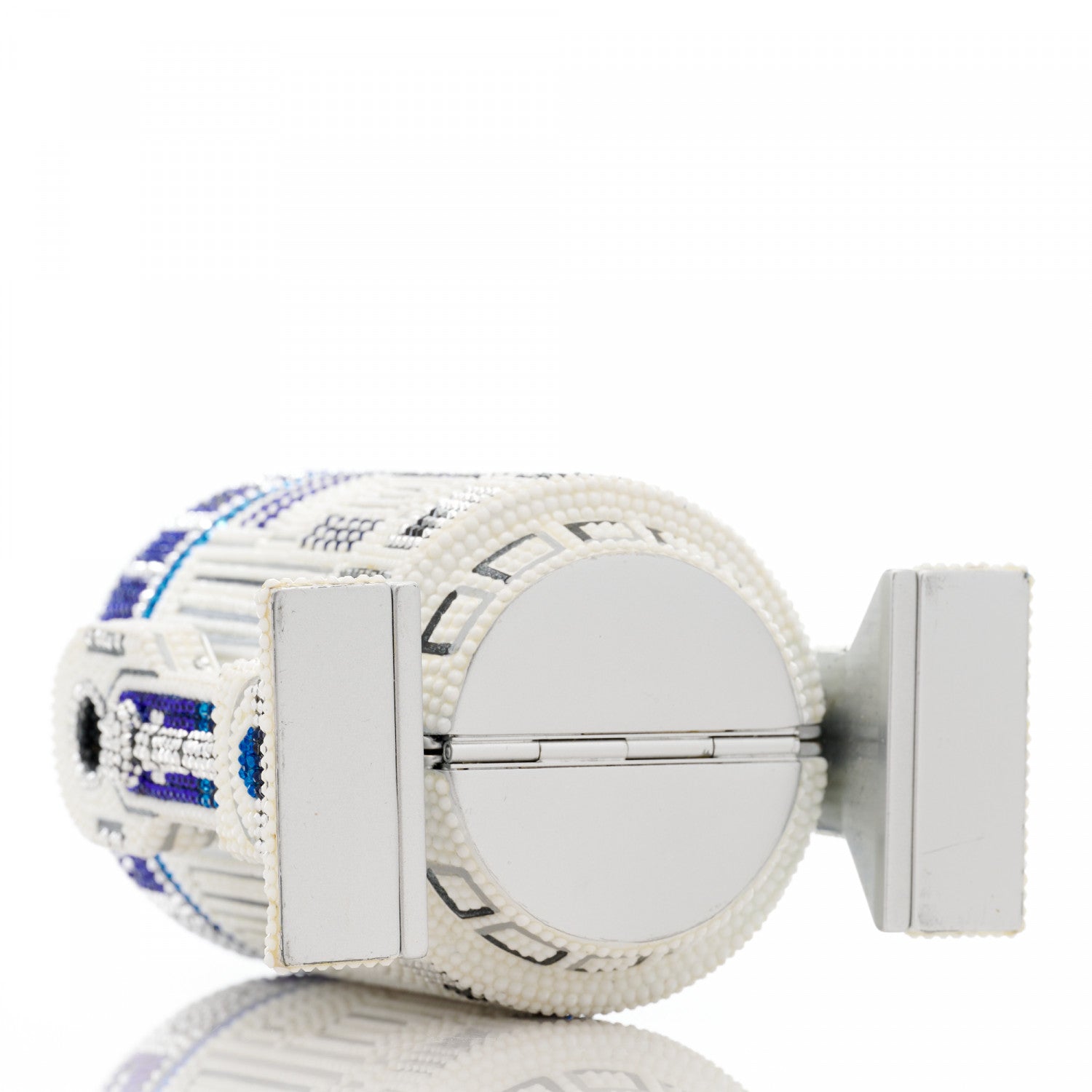 Judith Leiber x STAR WARS Crystal R2D2 Minaudiere Clutch Silver Multicolor 4 of 13