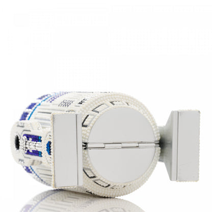 Judith Leiber x STAR WARS Crystal R2D2 Minaudiere Clutch Silver Multicolor 4 of 13