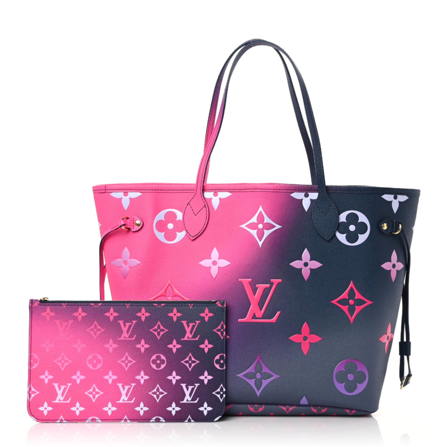 Monogram Giant Spring In The City Neverfull MM Midnight Fuchsia