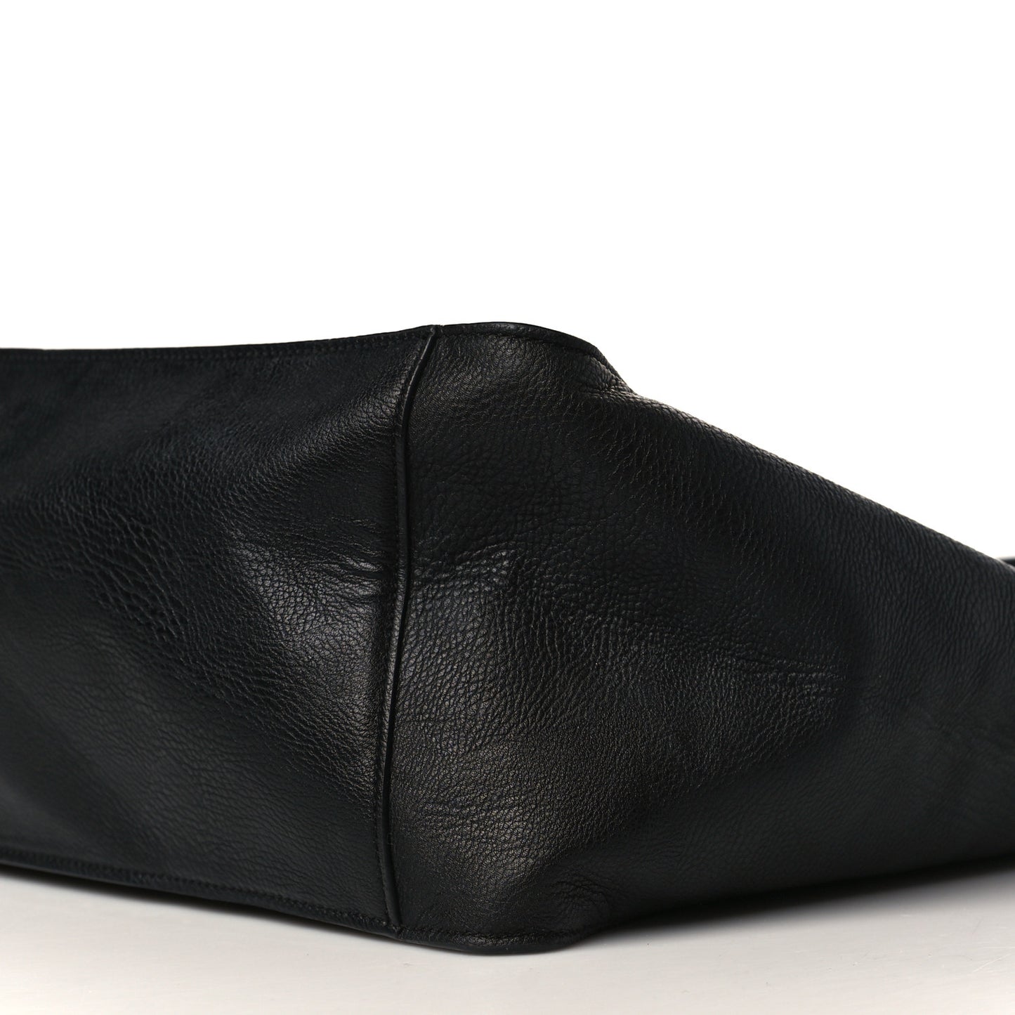 Eco Alter Nappa Studded Eyelet East West Perforated Tote Black