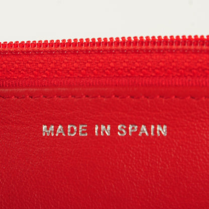Chanel Lambskin Quilted Wallet On Chain WOC Red 3 of 12