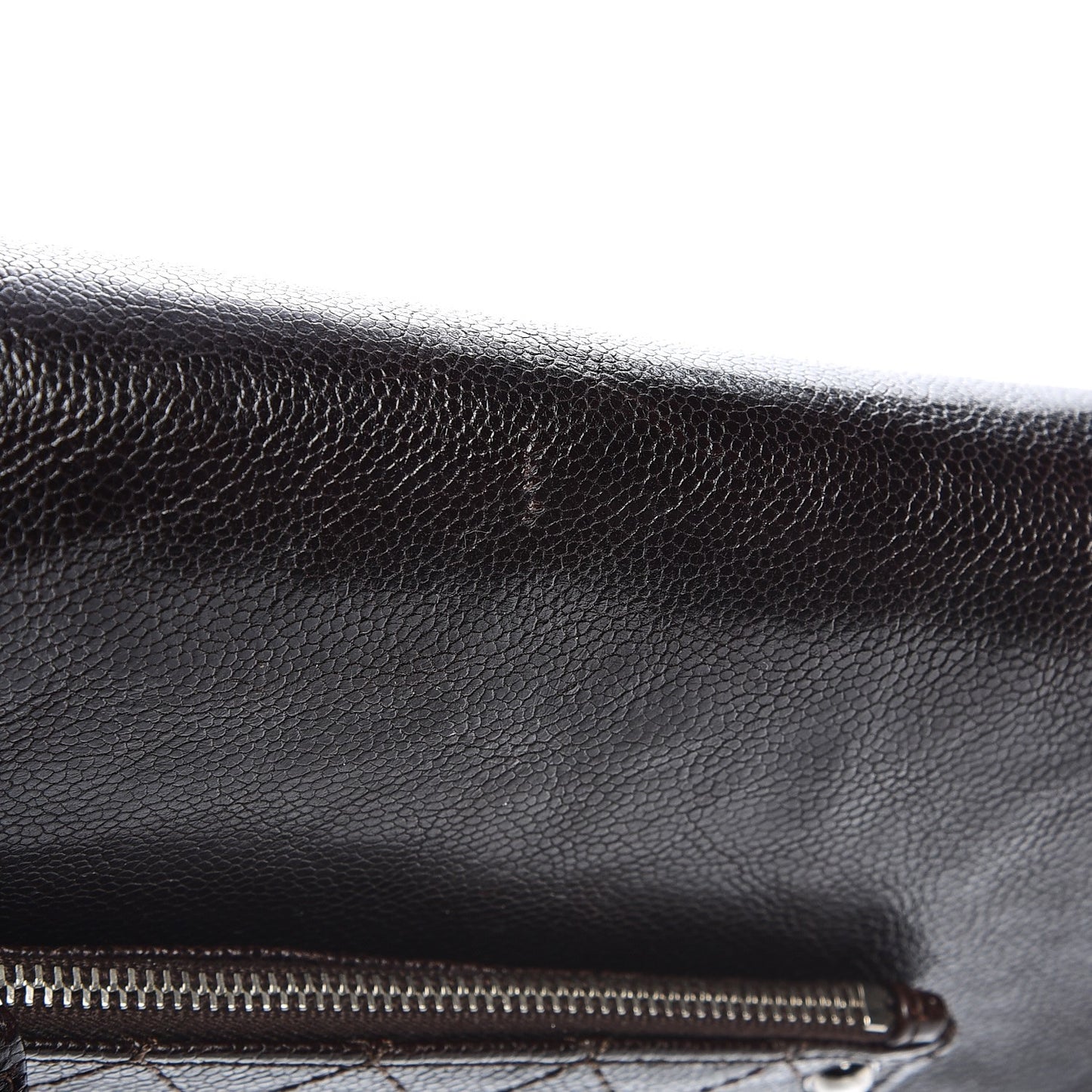 Glazed Caviar Small Pocket In The City Shoulder Bag Brown