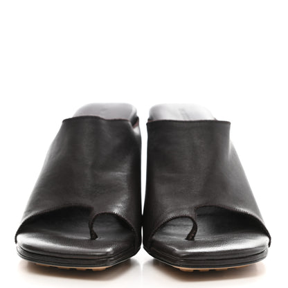 Bottega Veneta Nappa Square Toe Slip-On Mule Sandals 38 Brown 2 of 8