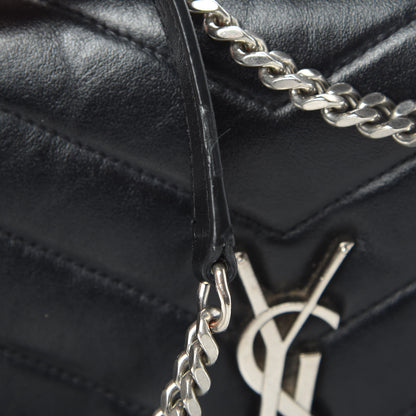 Saint Laurent Calfskin Y Quilted Monogram Medium Loulou Chain Satchel Black 20 of 20