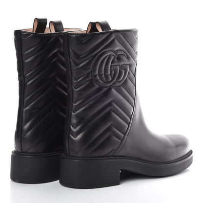 Gucci Nappa Matelasse Ankle Boots 39.5 Black 4 of 8
