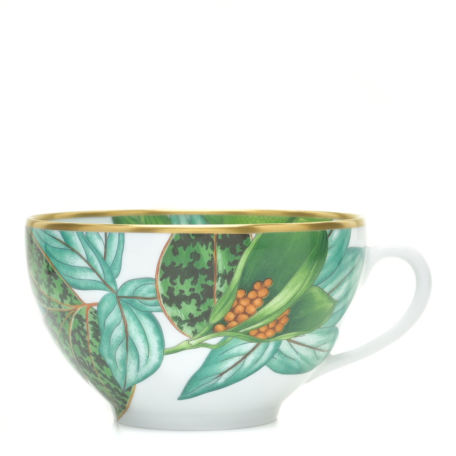 Hermes Porcelain Passifolia Tea Cup 1 of 5