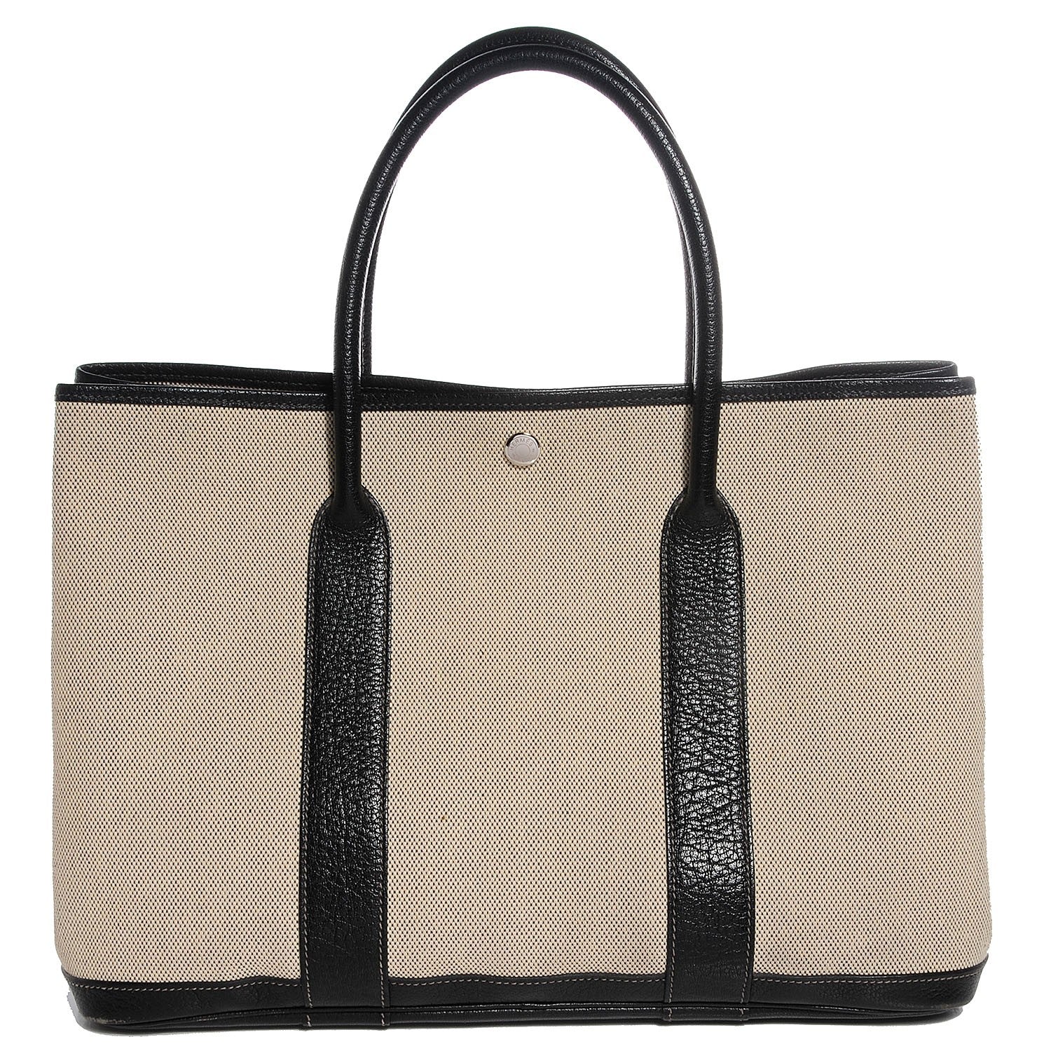 Hermes Toile Buffle Skipper Garden Party 36 MM Tote Black 1 of 10