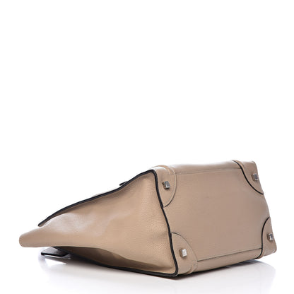 Celine Drummed Calfskin Mini Luggage Dune 4 of 12