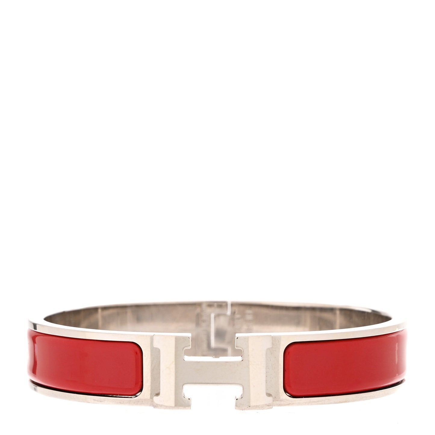 Enamel Narrow Clic Clac H Bracelet PM Red