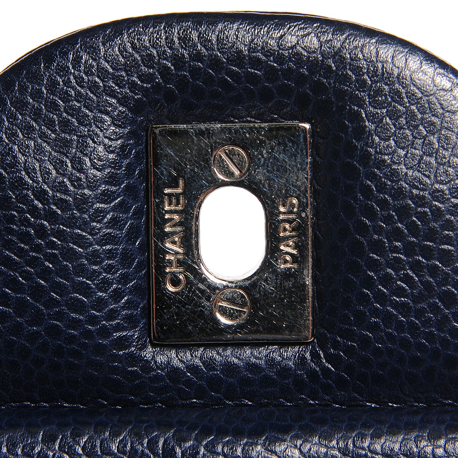 Chanel Caviar Quilted Maxi Double Flap Dark Blue 6 of 9