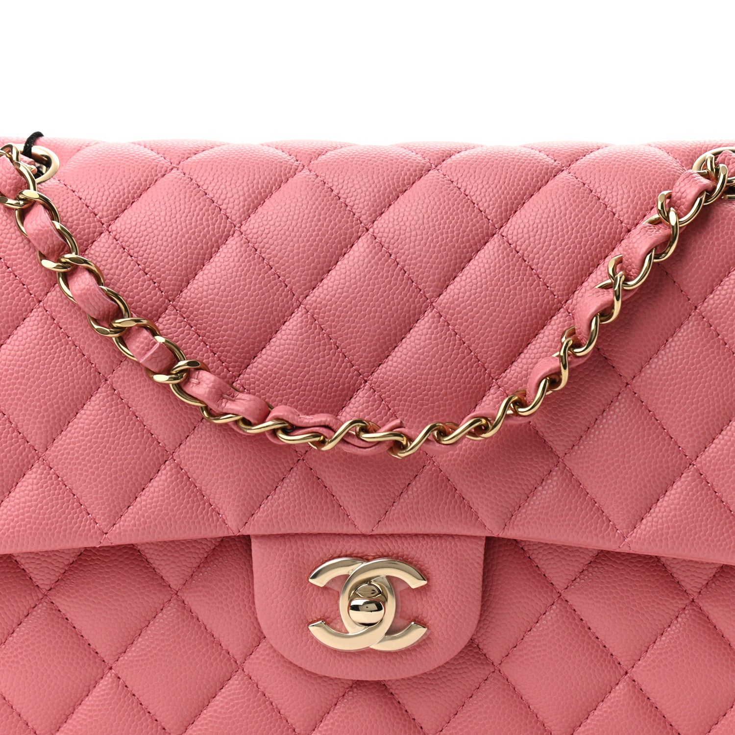 Chanel Caviar Quilted Medium Double Flap Pink 7 of 10