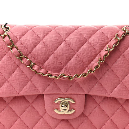 Chanel Caviar Quilted Medium Double Flap Pink 7 of 10