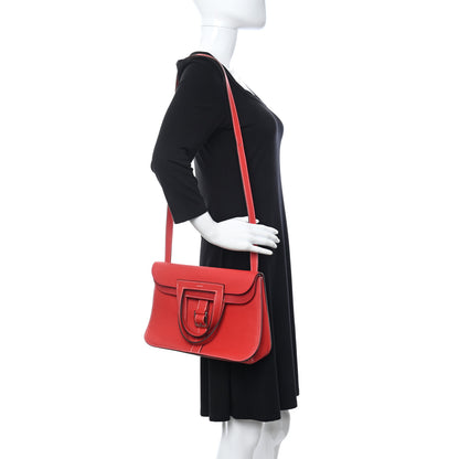 Hermes Taurillon Clemence Halzan 31 Rouge Tomate Vermillion 3 of 5