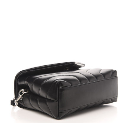 Saint Laurent Calfskin Y Quilted Monogram Toy Loulou Crossbody Bag Black 4 of 14