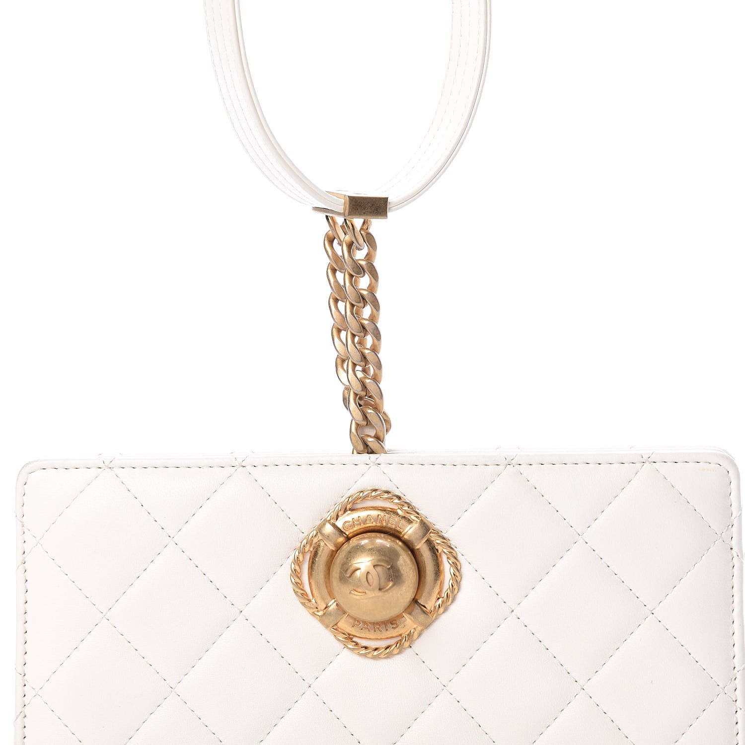 Chanel Lambskin Quilted Evening By The Sea Clutch White 10 of 11