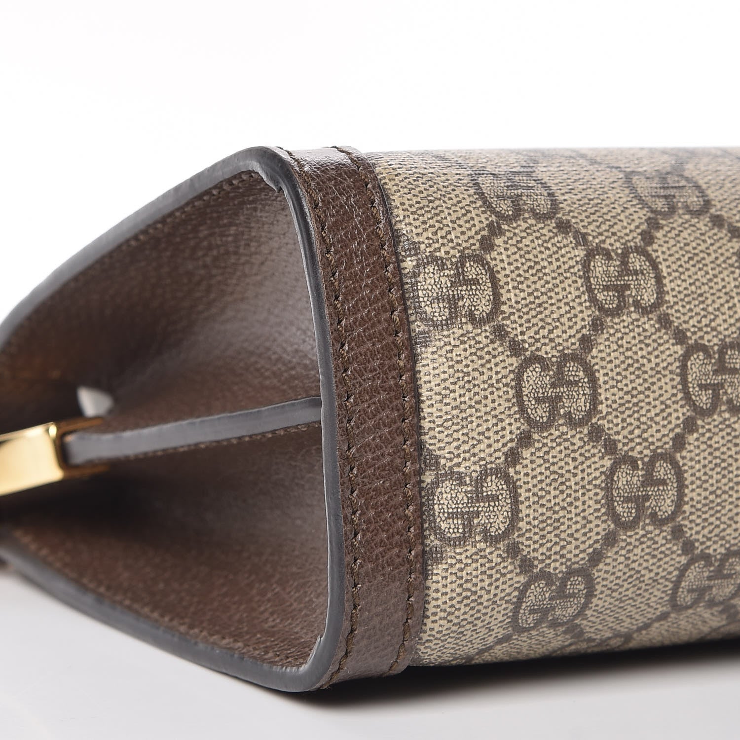 Gucci GG Supreme Monogram Web Small Ophidia Chain Shoulder Bag Brown 6 of 10