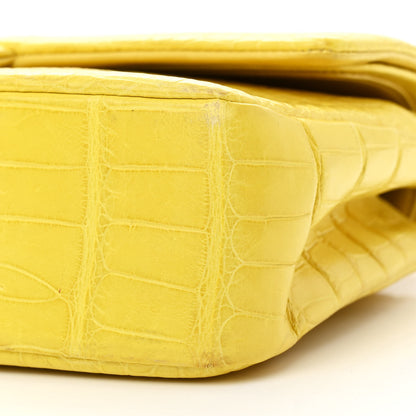 Chanel Alligator Medium Double Flap Yellow 10 of 11
