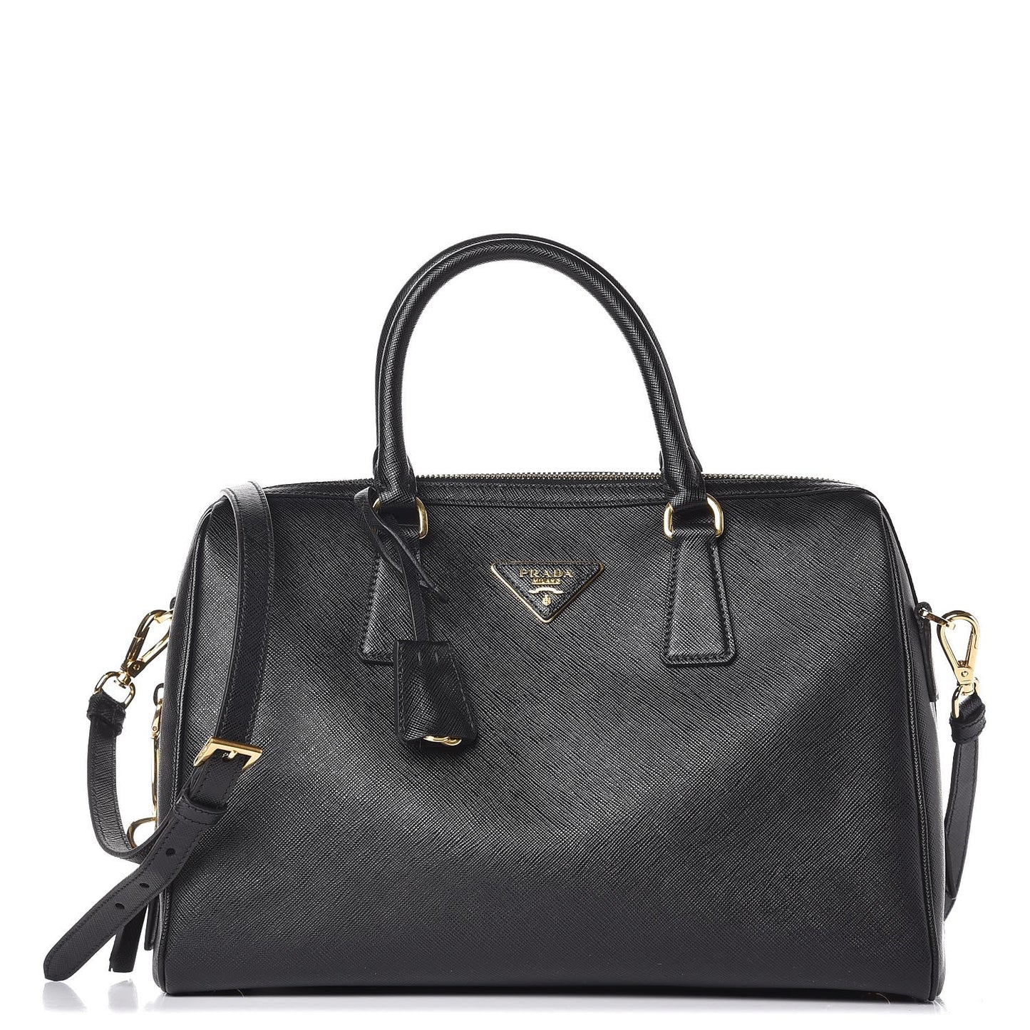 Saffiano Lux Bowler Black