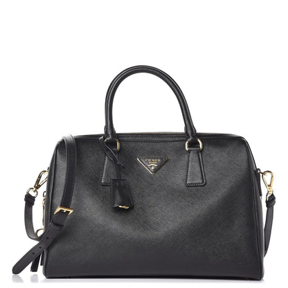 Prada Saffiano Lux Bowler Black 1 of 8