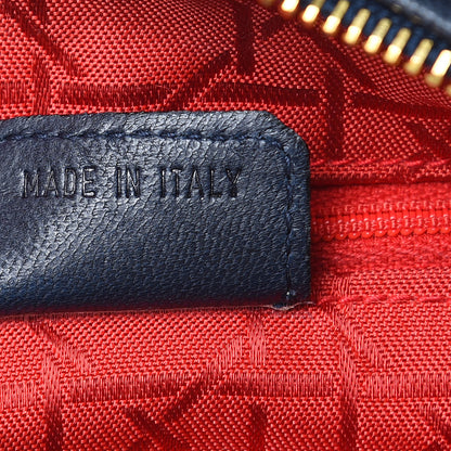 Christian Dior Lambskin Cannage Medium Lady Dior Navy Blue 7 of 17