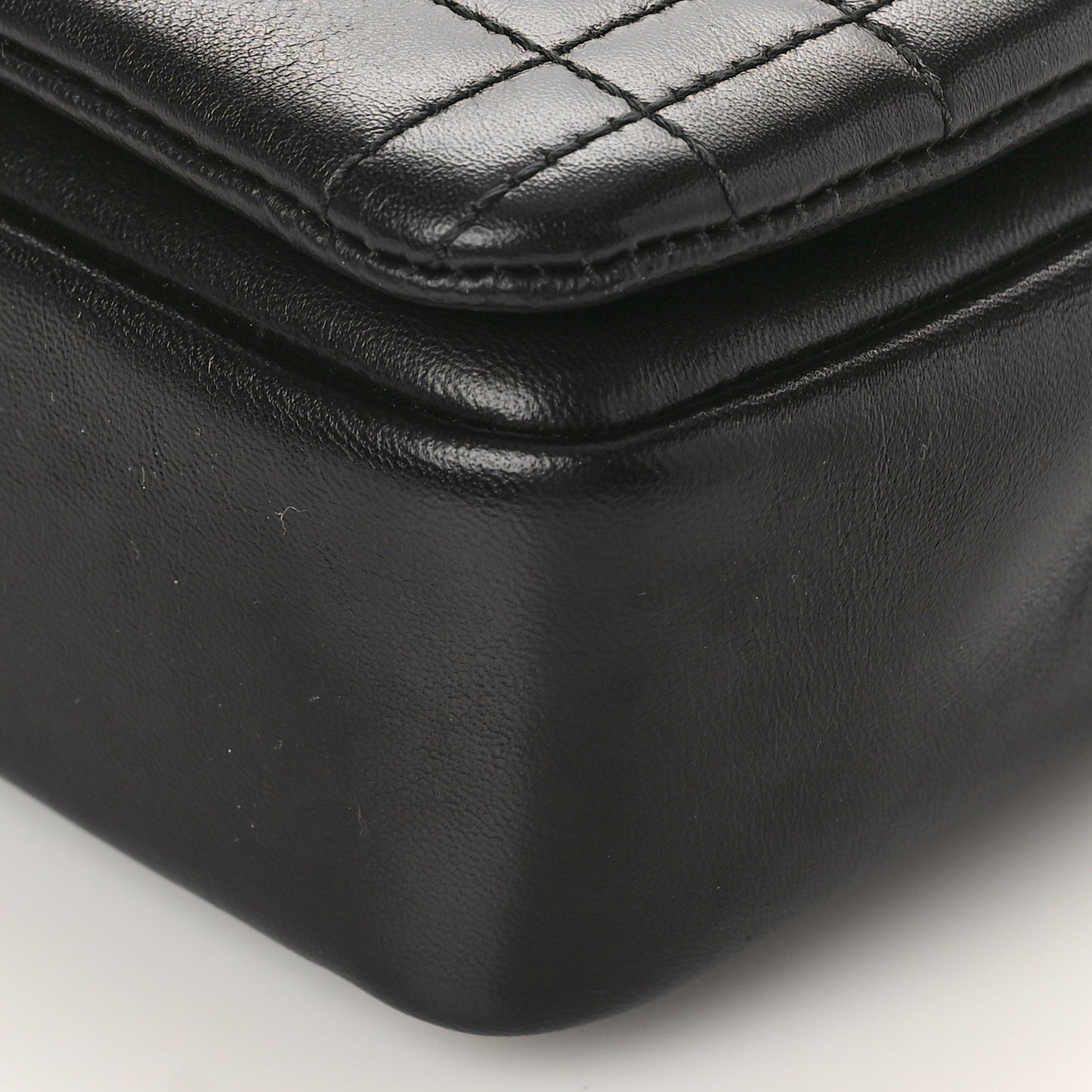 Lambskin Quilted Small Lola Bag Black