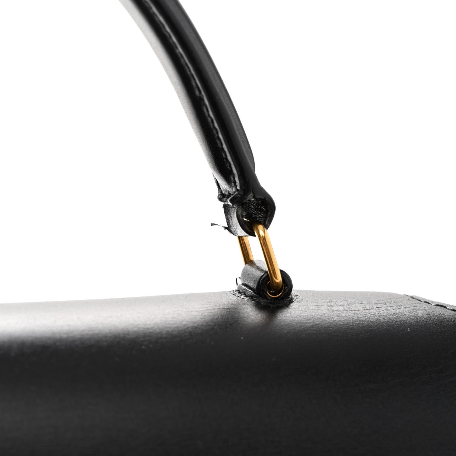 Saint Laurent Smooth Calfskin Medium Classic Monogram Cassandra Top Handle Black Rouge Legion 11 of 17