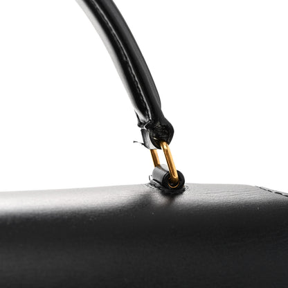 Saint Laurent Smooth Calfskin Medium Classic Monogram Cassandra Top Handle Black Rouge Legion 11 of 17