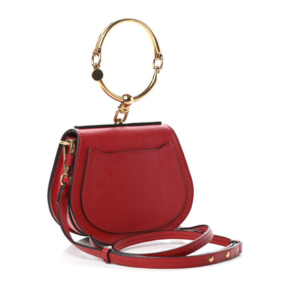 Chloe Calfskin Suede Small Nile Bracelet Bag Dahlia Red 3 of 10