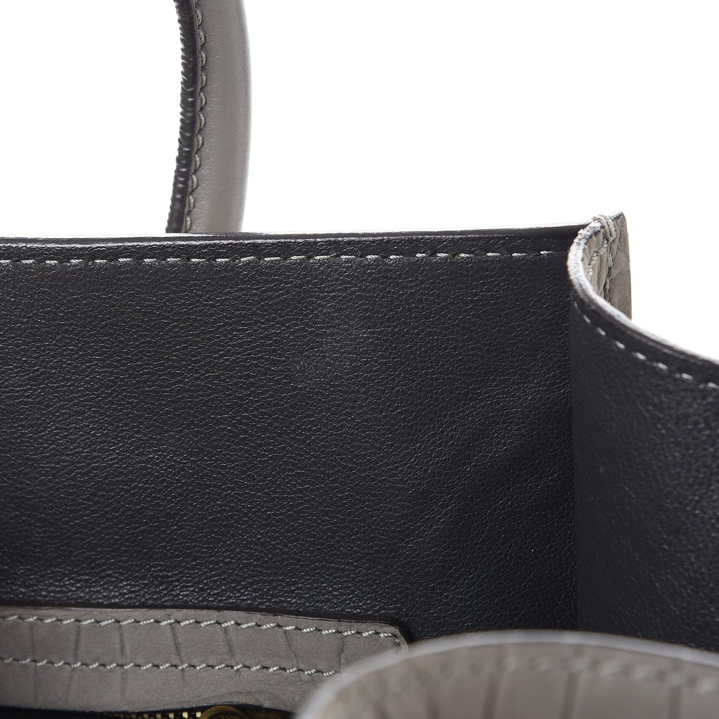Crocodile Embossed Nubuck Medium Phantom Luggage Grey
