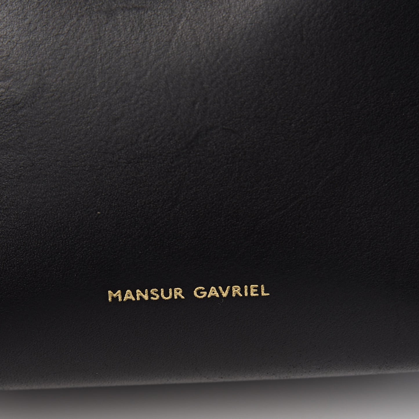 Vegetable Tanned Calfskin Mini Mini Bucket Bag Black Flamma
